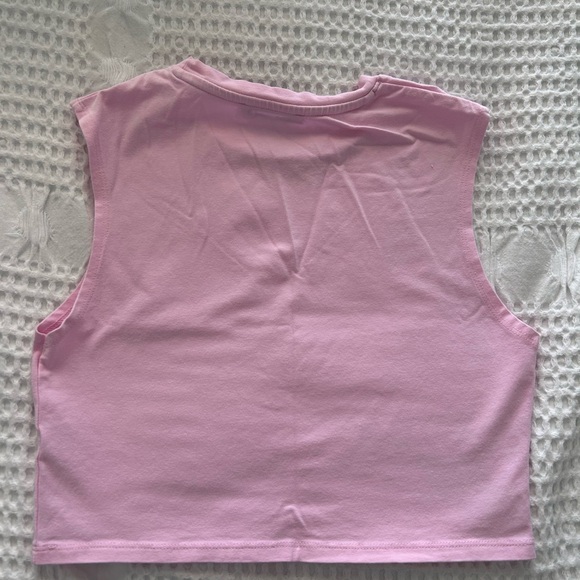 ZARA Light Pink Cropped Sleeveless Tee - Picture 3 of 3